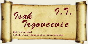 Isak Trgovčević vizit kartica